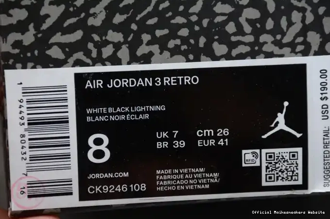 Official Maikesneakers 3 ORANGE CK9246-108 JORDAN RETRO AIR LASER (W) 0507
